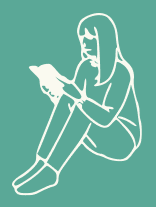 本を読んでいる女の子イラスト